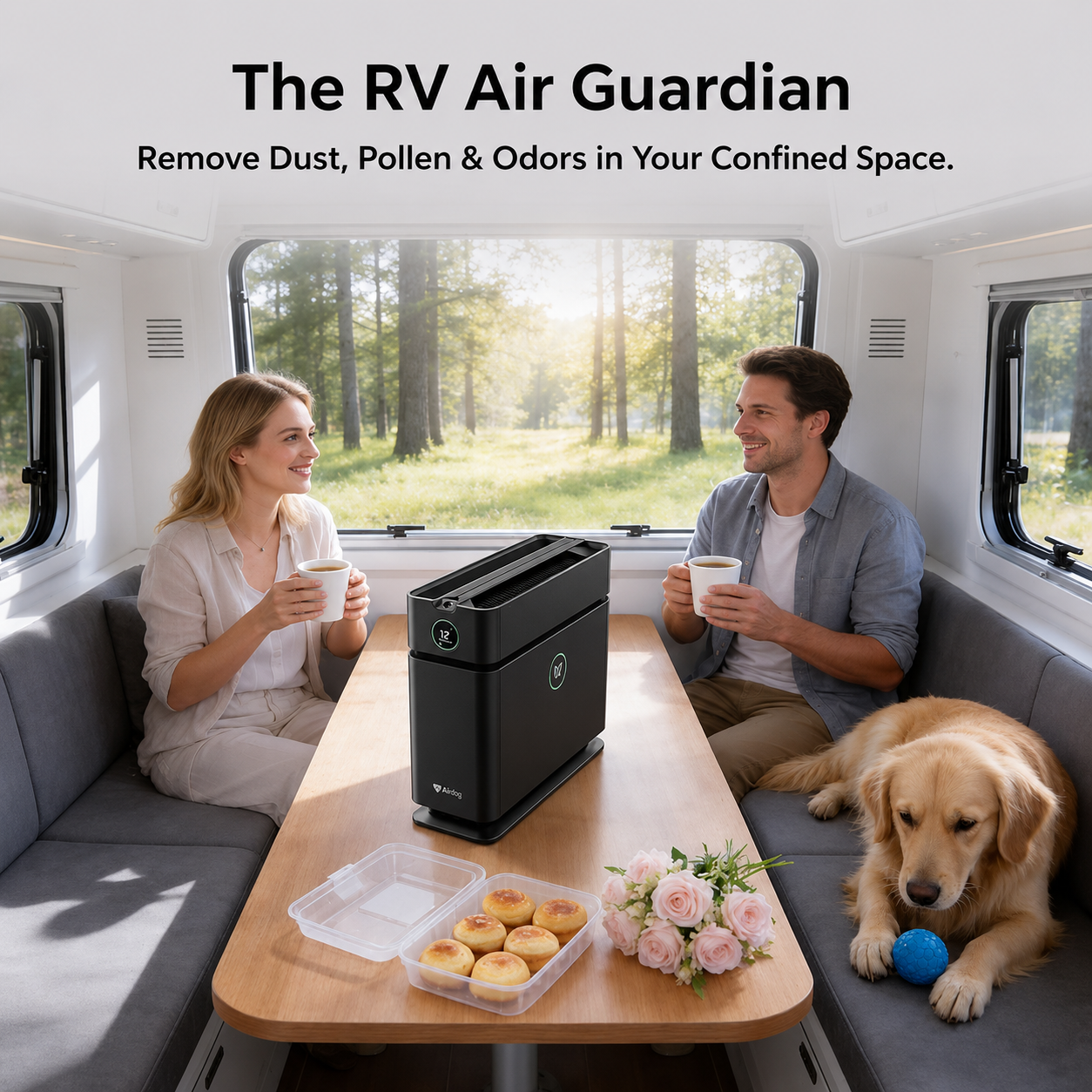 Airdog X1D BLACK - Slim Design Air Purifier – Desktop Model Small Rooms