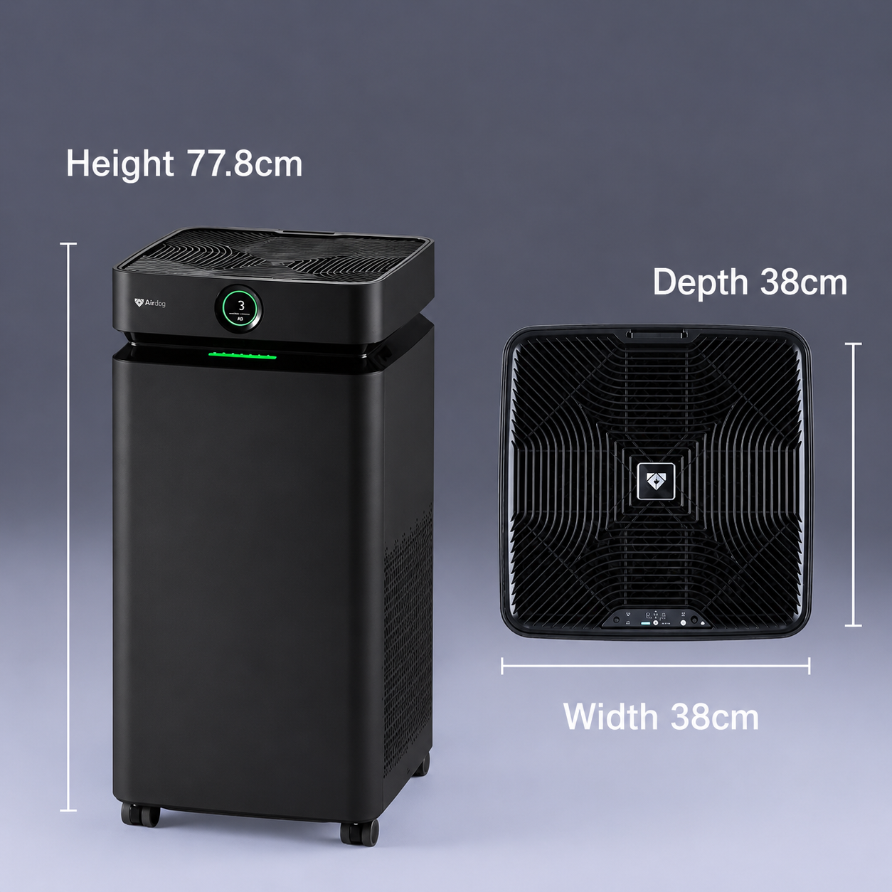 Airdog X8D BLACK - Premium Air Sanitizer - For Extra Large Rooms